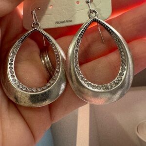 Elegant Silver Teardrop Earrings